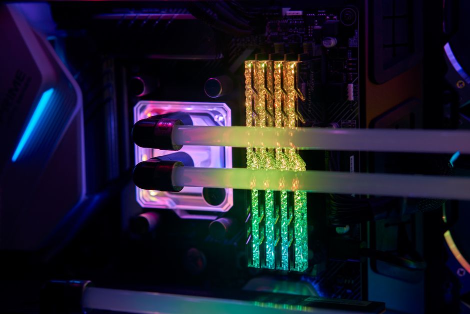 cyberpunk aesthetic computer components