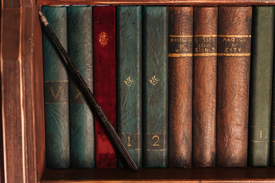 magical library ancient spells