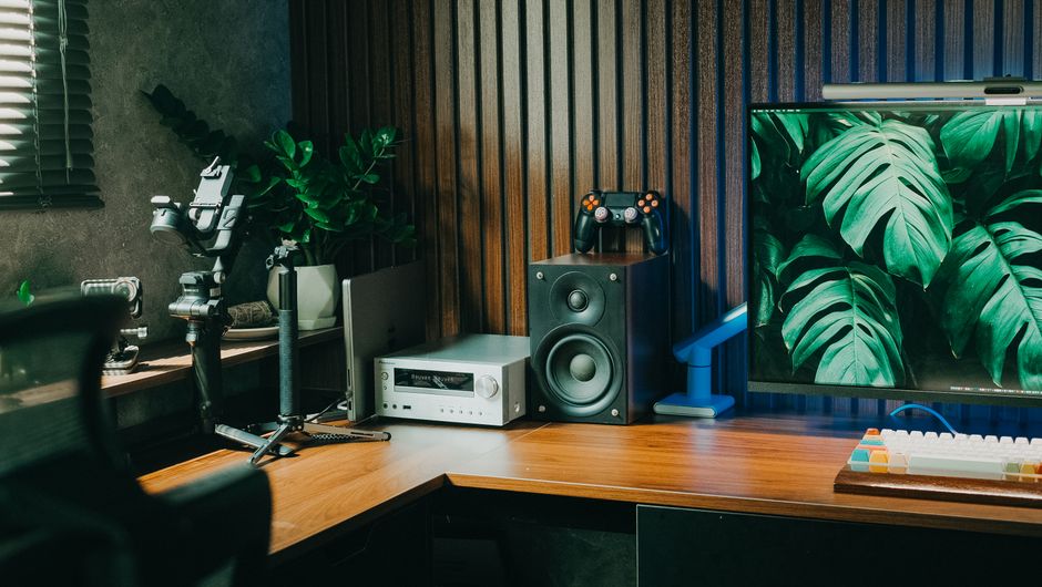 video game development studio workspace
