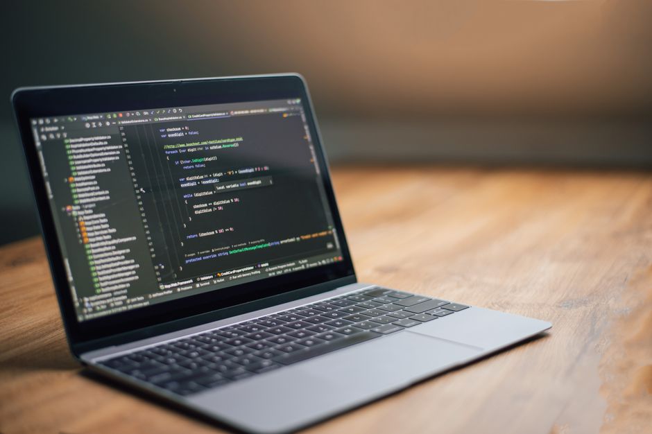 open source code editor programming laptop