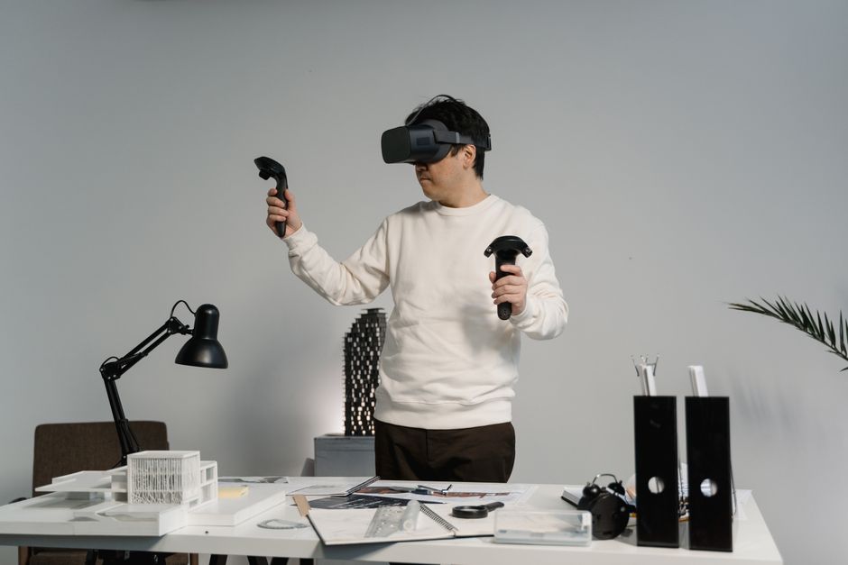 vr developer working on mixed reality game