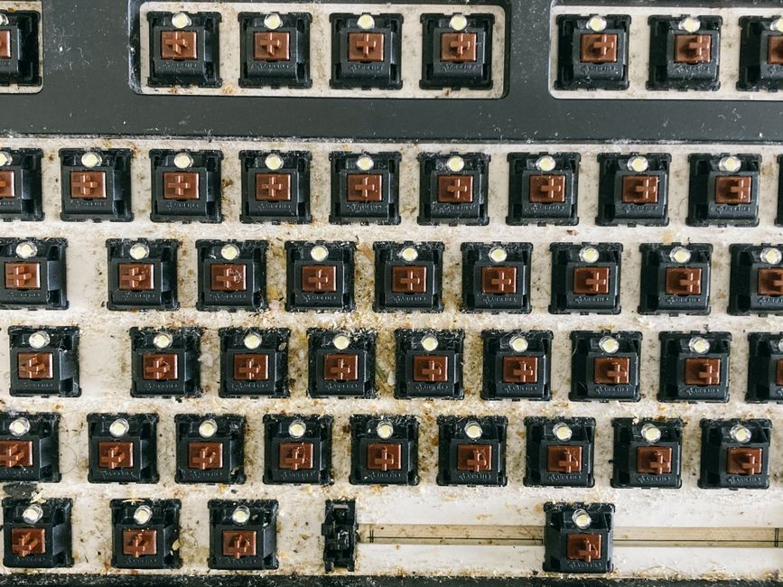 mechanical keyboard switches close up technology