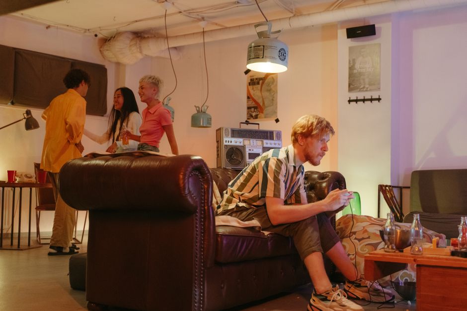 peaceful gaming environment warm lighting