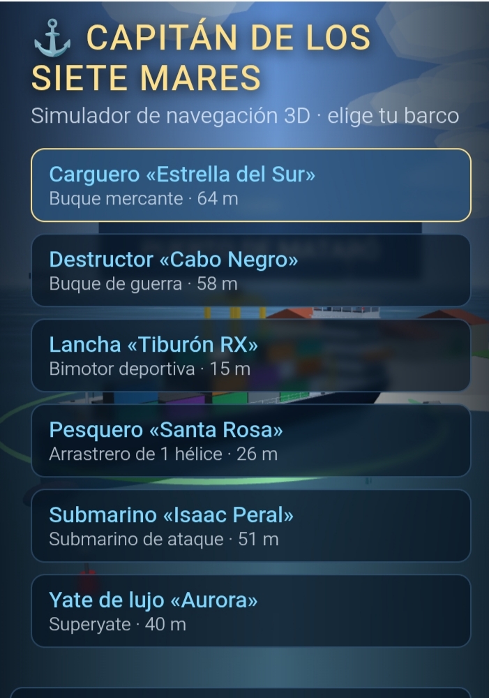 Capitán de los Siete Mares · Simulador de Navegación 3D